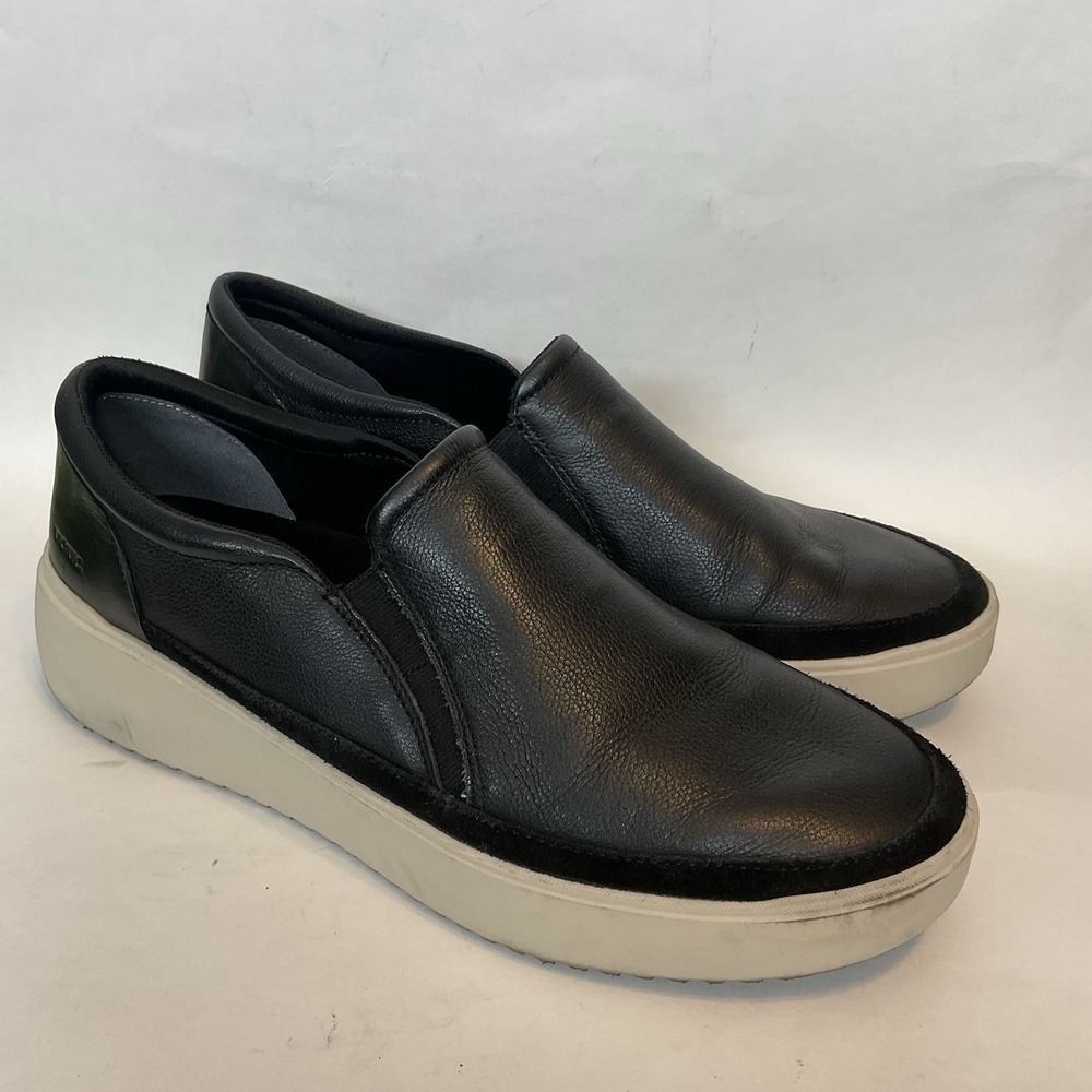 Vionic Womens Kearny White Black Slip-On Platform Sneaker Shoes Size 13 Casual